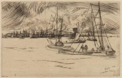 アムステルダム、トルハウスから 作： James Abbott McNeill Whistler