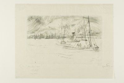 アムステルダム、トルハウスから 作： James Abbott McNeill Whistler