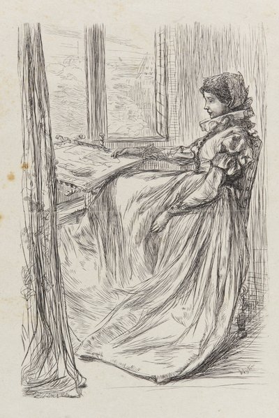 <em>聖バーソロミューの虐殺の前の朝</em>の挿絵 作： James Abbott McNeill Whistler