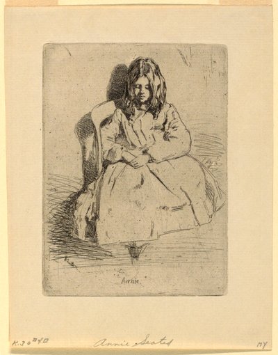 アニー、着席 作： James Abbott McNeill Whistler