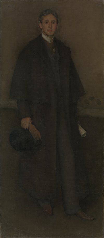 肉色と茶色のアレンジメント：アーサー・ジェローム・エディの肖像 作： James McNeill Whistler