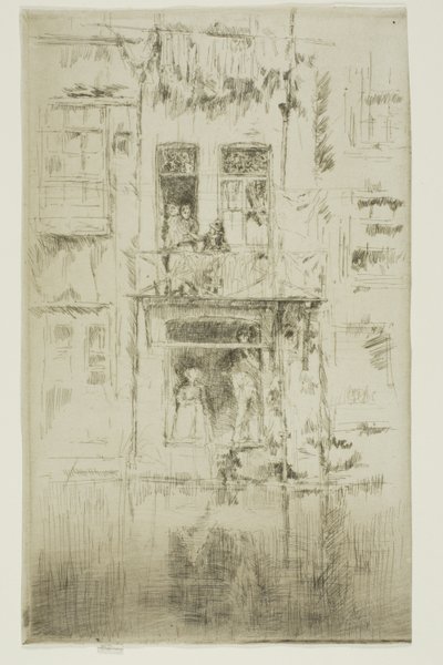 バルコニー、アムステルダム 作： James Abbott McNeill Whistler