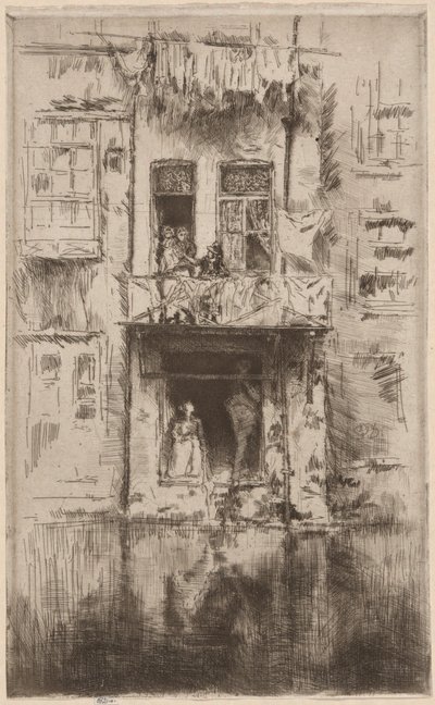 バルコニー、アムステルダム 作： James Abbott McNeill Whistler
