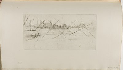 バタシー: 早朝 作： James Abbott McNeill Whistler