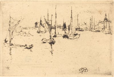 ボート、ドルドレヒト 作： James Abbott McNeill Whistler