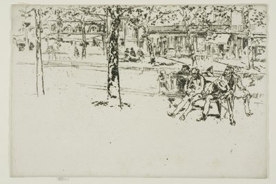 大通りポワソニエール、パリ 作： James Abbott McNeill Whistler