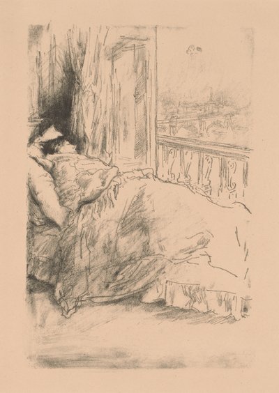バルコニーで 作： James Abbott McNeill Whistler