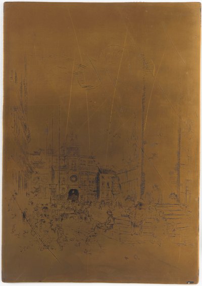 <em>The Piazzetta</em> のキャンセルされた印刷版 作： James Abbott McNeill Whistler