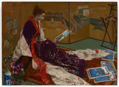 紫と金のカプリス: ゴールデン スクリーン 作： James Abbott McNeill Whistler