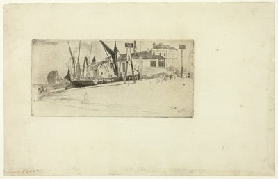 チェルシー ワーフ 作： James Abbott McNeill Whistler