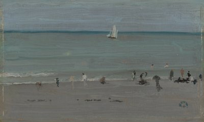 海岸のシーン、海水浴客 作： James Abbott McNeill Whistler