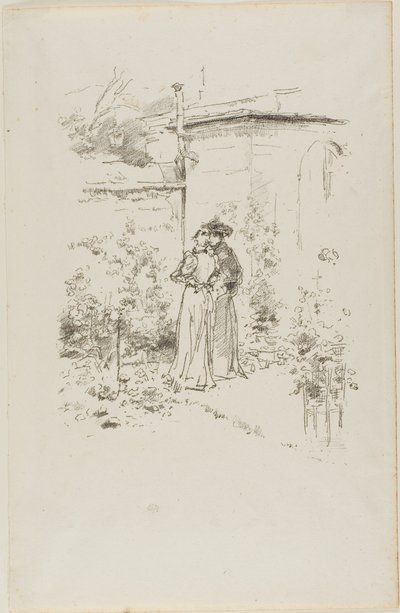 庭の自信 作： James Abbott McNeill Whistler