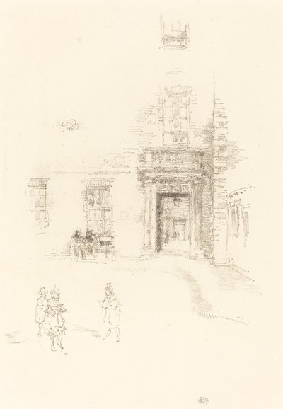 中庭、チェルシー病院 作： James Abbott McNeill Whistler