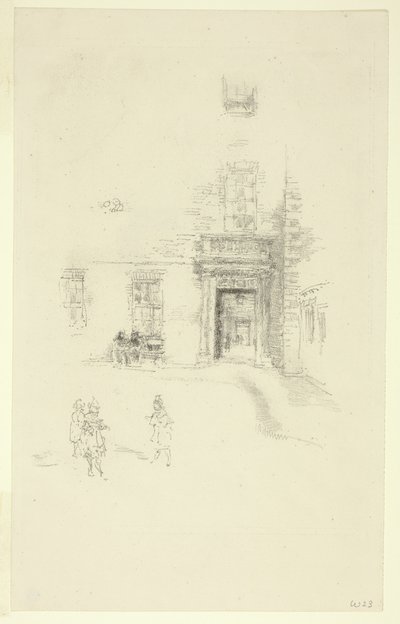 中庭、チェルシー病院 作： James Abbott McNeill Whistler