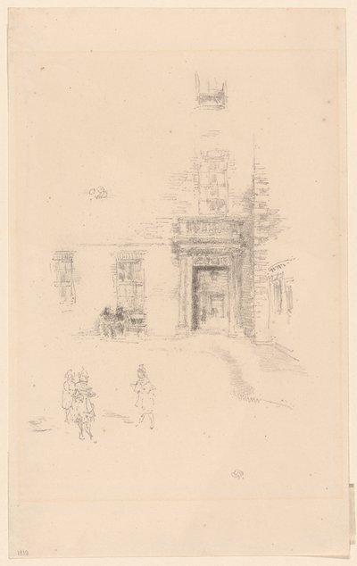 中庭、チェルシー病院 作： James Abbott McNeill Whistler