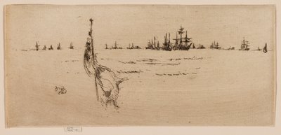 旗を浸す 作： James Abbott McNeill Whistler