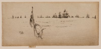 国旗を浸す 作： James McNeill Whistler