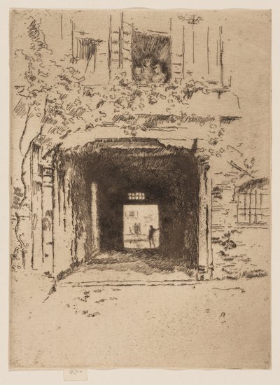 玄関とブドウの木 作： James McNeill Whistler