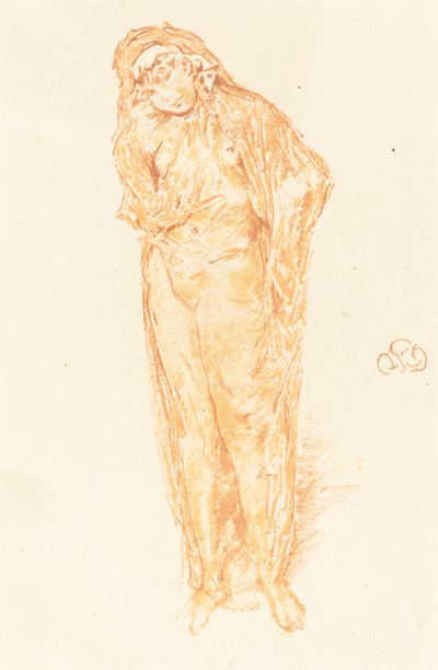 ドレープフィギュア、立ち 作： James Abbott McNeill Whistler