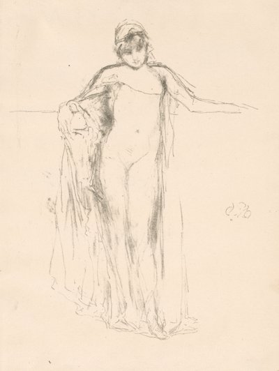 ドレープモデル、スタンディング 作： James McNeill Whistler