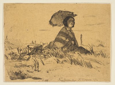 陽光の中で 作： James McNeill Whistler