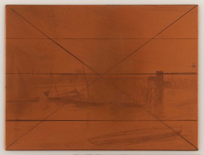 エッチングプレート：アーリーモーニング、バタシー 作： James Abbott McNeill Whistler