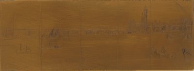 エッチングプレート：旧ウェストミンスター橋 作： James Abbott McNeill Whistler