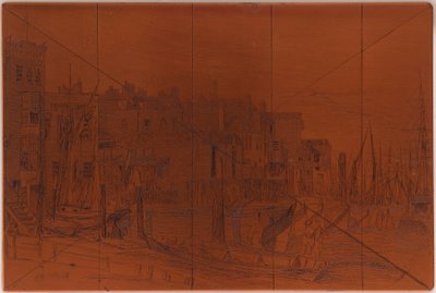 エッチングプレート：テムズポリス 作： James Abbott McNeill Whistler