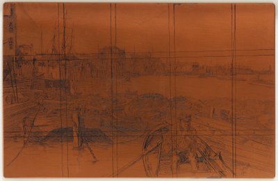 エッチングプレート：ザ・プール 作： James Abbott McNeill Whistler