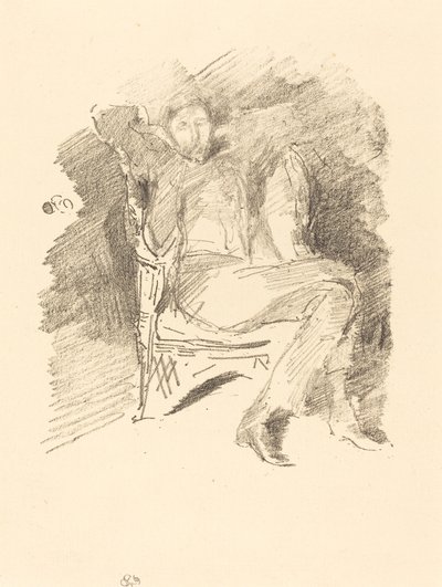 Firelight: ジョセフ・ペネル、No. 1 作： James Abbott McNeill Whistler