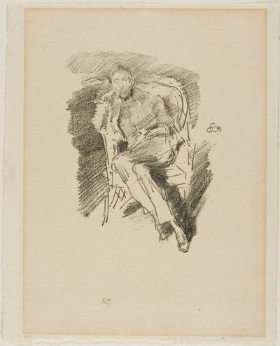 Firelight: ジョセフ・ペネル、No. 2 作： James Abbott McNeill Whistler