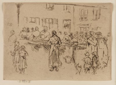 魚の女、オステンド 作： James Abbott McNeill Whistler