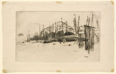 漁船、ヘイスティングス 作： James Abbott McNeill Whistler