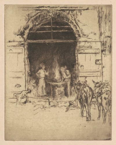 フレーミングフォージ 作： James Abbott McNeill Whistler
