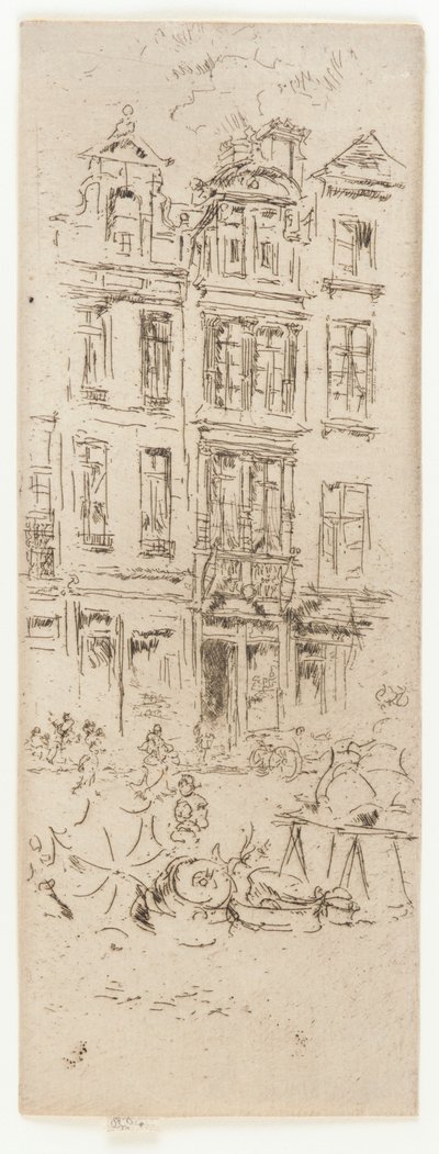 花市場、ブリュッセル 作： James Abbott McNeill Whistler