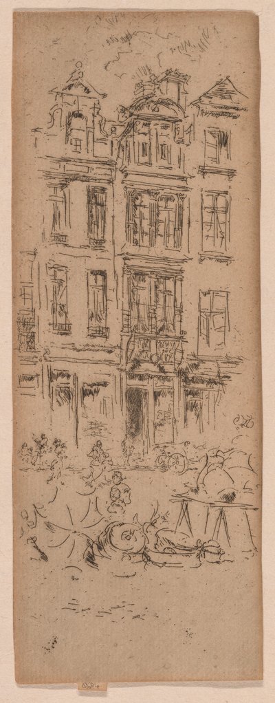 花市場、ブリュッセル 作： James Abbott McNeill Whistler