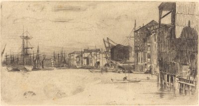 自由貿易埠頭 作： James Abbott McNeill Whistler