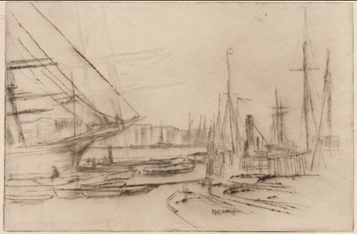 ビリングスゲートから 作： James Abbott McNeill Whistler