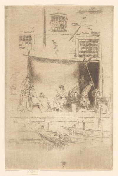 果物の屋台、第二のベニス セットより (26 枚のエッチングのセット) 作： James Abbott McNeill Whistler