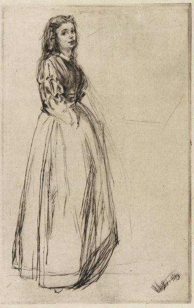 フメット、立ち 作： James Abbott McNeill Whistler