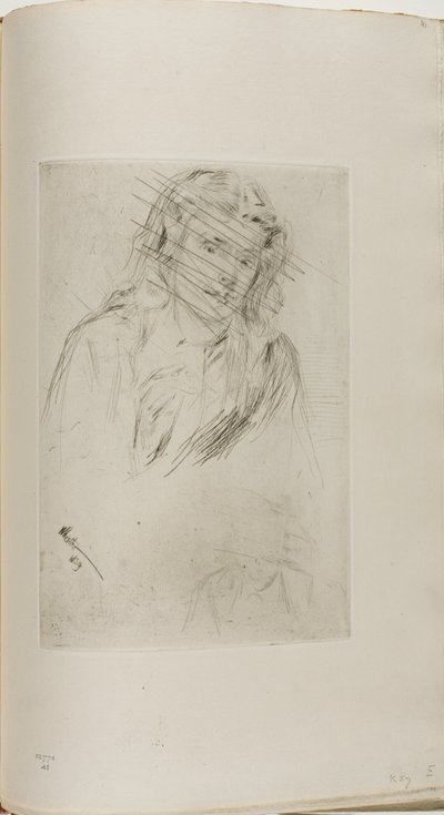 フュメットの曲がった頭 作： James McNeill Whistler