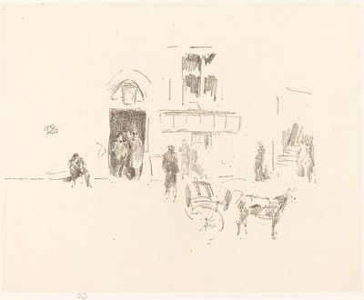 ゲイエティ ステージ ドア 作： James Abbott McNeill Whistler