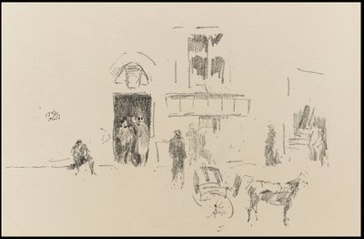 ゲイエティ ステージ ドア 作： James Abbott McNeill Whistler