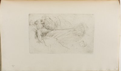 横たわる少女 作： James Abbott McNeill Whistler