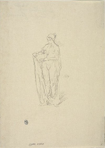 ボウルを持つ少女 作： James Abbott McNeill Whistler
