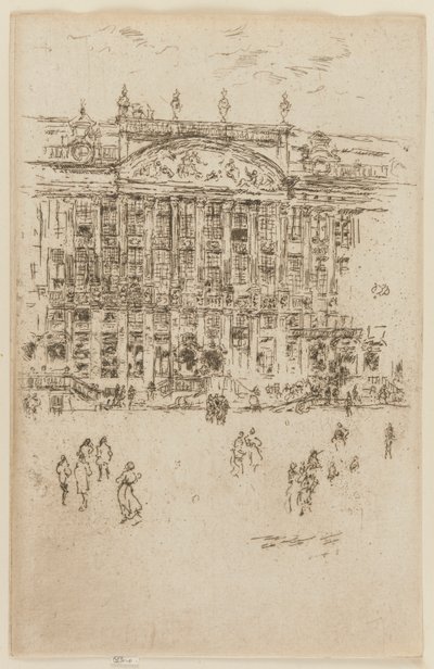 グランプラス、ブリュッセル 作： James Abbott McNeill Whistler
