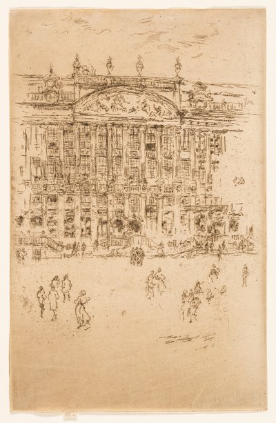 ブリュッセル、グランプラス 作： James McNeill Whistler