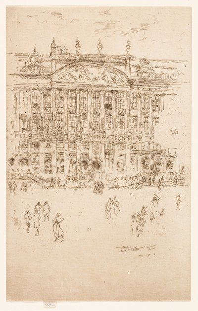 ブリュッセル、グランプラス 作： James McNeill Whistler