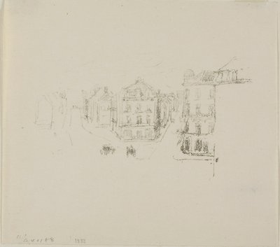 グラン・リュ、ディエップ 作： James McNeill Whistler