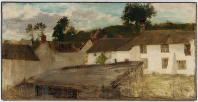 緑と銀：デヴォンシャーのコテージ 作： James Abbott McNeill Whistler